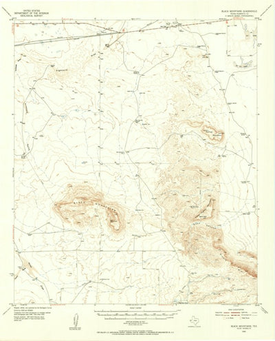 United States Geological Survey Black Mountains, TX (1955, 62500-Scale) digital map