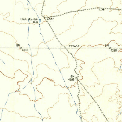 United States Geological Survey Black Mountains, TX (1955, 62500-Scale) digital map