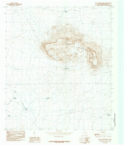 United States Geological Survey Black Mountains, TX (1984, 24000-Scale) digital map