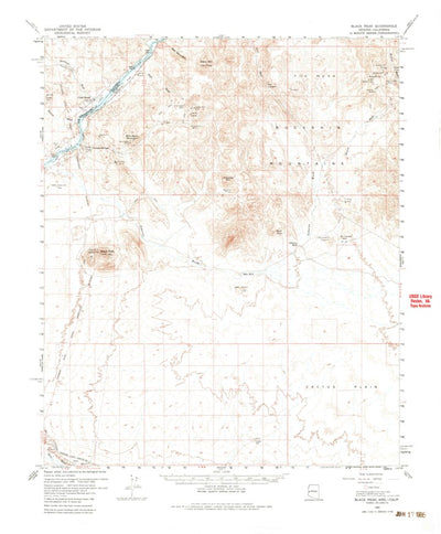 United States Geological Survey Black Peak, AZ-CA (1959, 62500-Scale) digital map