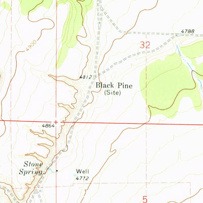 United States Geological Survey Black Pine, ID (1973, 24000-Scale) digital map