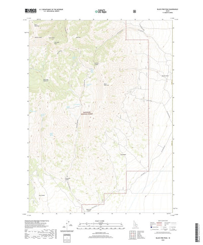 United States Geological Survey Black Pine Peak, ID (2020, 24000-Scale) digital map