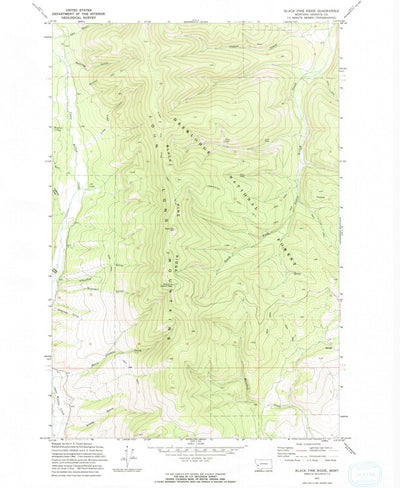 United States Geological Survey Black Pine Ridge, MT (1971, 24000-Scale) digital map