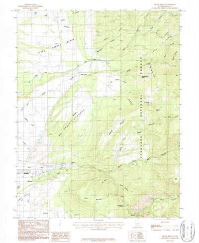 United States Geological Survey Black Ridge, UT (1987, 24000-Scale) digital map