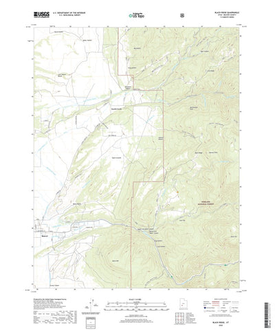 United States Geological Survey Black Ridge, UT (2020, 24000-Scale) digital map