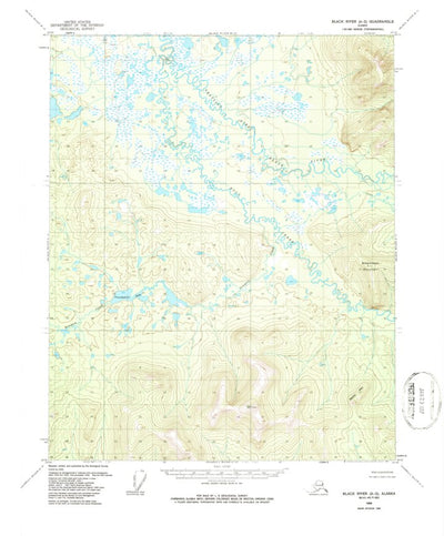 United States Geological Survey Black River A-2, AK (1956, 63360-Scale) digital map