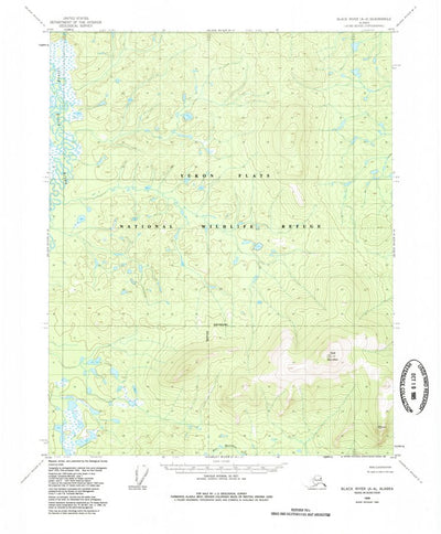 United States Geological Survey Black River A-4, AK (1984, 63360-Scale) digital map