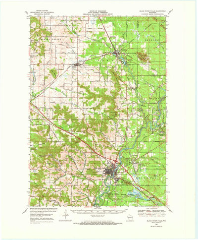 United States Geological Survey Black River Falls, WI (1968, 62500-Scale) digital map