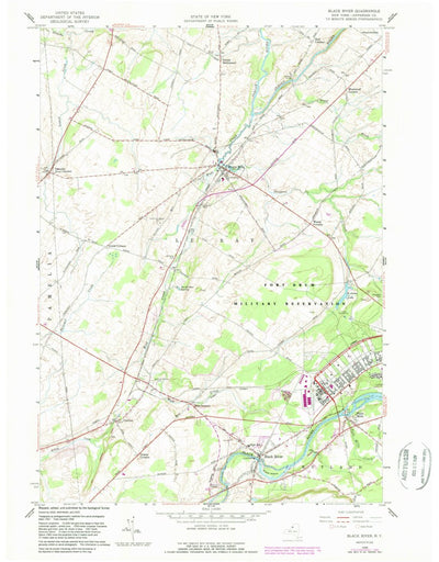 United States Geological Survey Black River, NY (1958, 24000-Scale) digital map