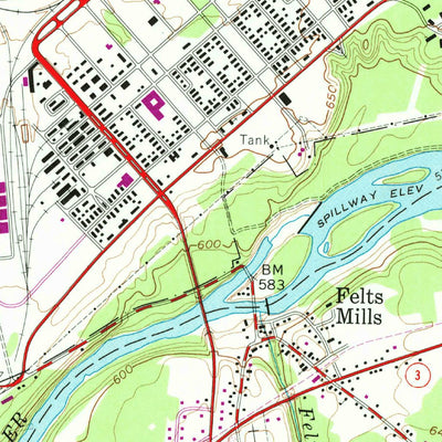 United States Geological Survey Black River, NY (1958, 24000-Scale) digital map
