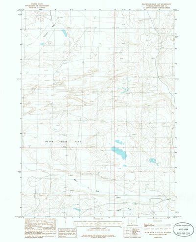 United States Geological Survey Black Rock Flat East, WY (1986, 24000-Scale) digital map