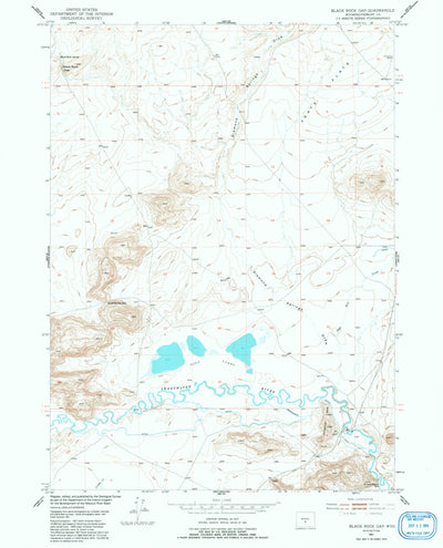 United States Geological Survey Black Rock Gap, WY (1951, 24000-Scale) digital map