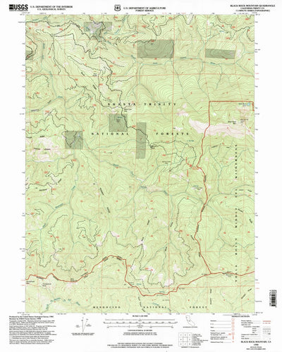United States Geological Survey Black Rock Mountain, CA (1998, 24000-Scale) digital map