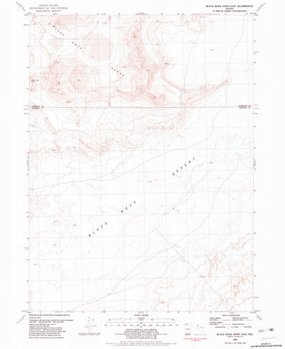 United States Geological Survey Black Rock Point East, NV (1981, 24000-Scale) digital map