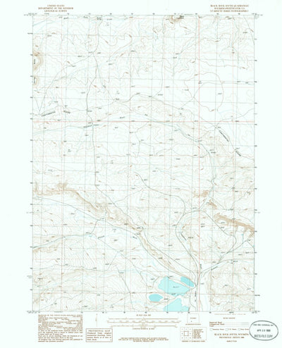 United States Geological Survey Black Rock South, WY (1986, 24000-Scale) digital map