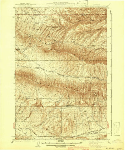United States Geological Survey Black Rock Spring, WA (1941, 62500-Scale) digital map