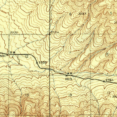United States Geological Survey Black Rock Spring, WA (1941, 62500-Scale) digital map