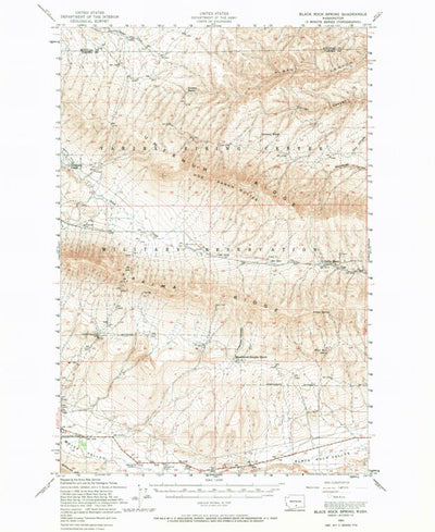 United States Geological Survey Black Rock Spring, WA (1953, 62500-Scale) digital map