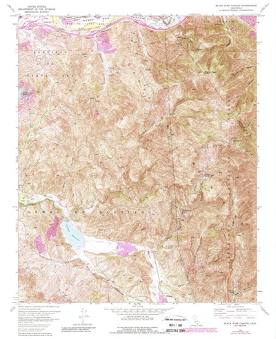 United States Geological Survey Black Star Canyon, CA (1967, 24000-Scale) digital map