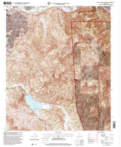 United States Geological Survey Black Star Canyon, CA (1997, 24000-Scale) digital map