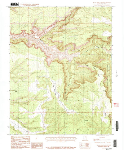 United States Geological Survey Black Steer Canyon, UT (1987, 24000-Scale) digital map