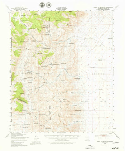 United States Geological Survey Black Top Mountain, NM (1948, 62500-Scale) digital map