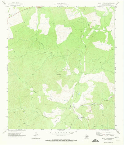 United States Geological Survey Black Waterhole, TX (1971, 24000-Scale) digital map