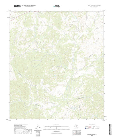 United States Geological Survey Black Waterhole, TX (2022, 24000-Scale) digital map
