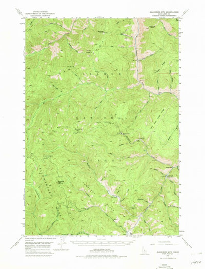 United States Geological Survey Blackbird Mountain, ID (1950, 62500-Scale) digital map