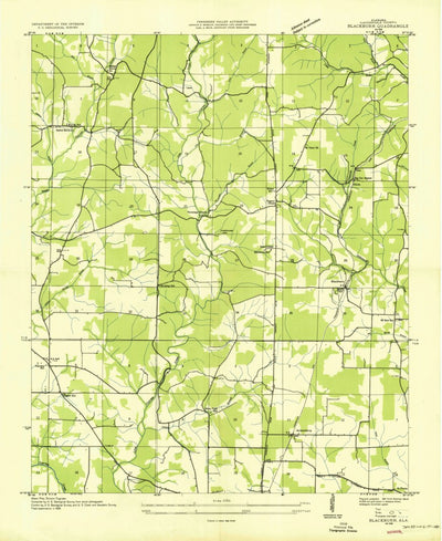 United States Geological Survey Blackburn, AL (1936, 24000-Scale) digital map