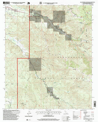 United States Geological Survey Blackburn Canyon, CA (1996, 24000-Scale) digital map