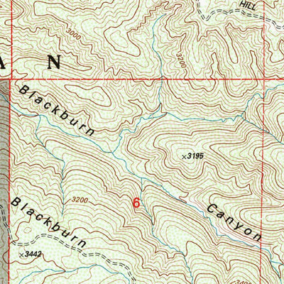 United States Geological Survey Blackburn Canyon, CA (1996, 24000-Scale) digital map
