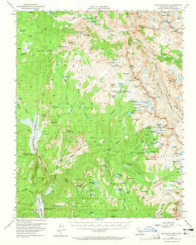 United States Geological Survey Blackcap Mountain, CA (1953, 62500-Scale) digital map