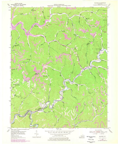United States Geological Survey Blackey, KY (1954, 24000-Scale) digital map