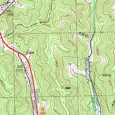 United States Geological Survey Blackey, KY (1992, 24000-Scale) digital map