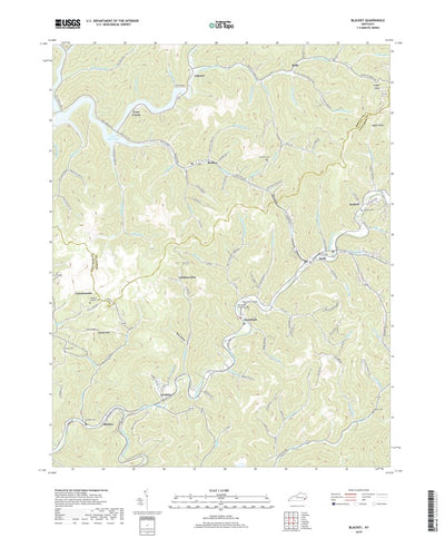 United States Geological Survey Blackey, KY (2019, 24000-Scale) digital map