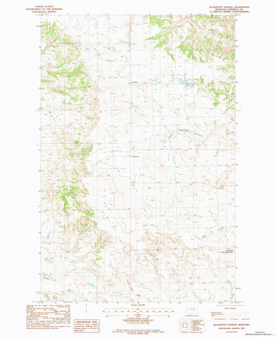 United States Geological Survey Blackfoot School, MT (1983, 24000-Scale) digital map