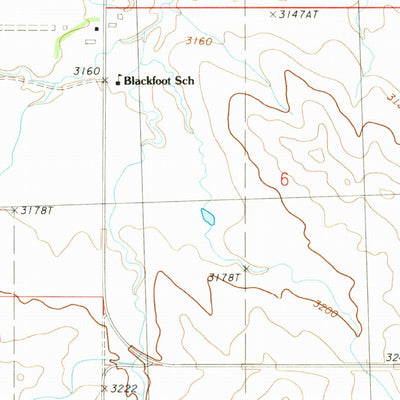 United States Geological Survey Blackfoot School, MT (1983, 24000-Scale) digital map