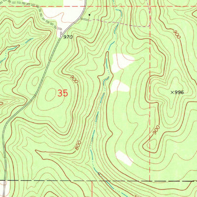 United States Geological Survey Blackgum, OK (1972, 24000-Scale) digital map