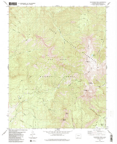 United States Geological Survey Blackhead Peak, CO (1984, 24000-Scale) digital map