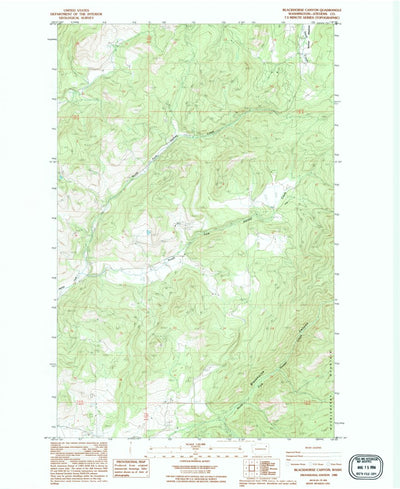 United States Geological Survey Blackhorse Canyon, WA (1985, 24000-Scale) digital map