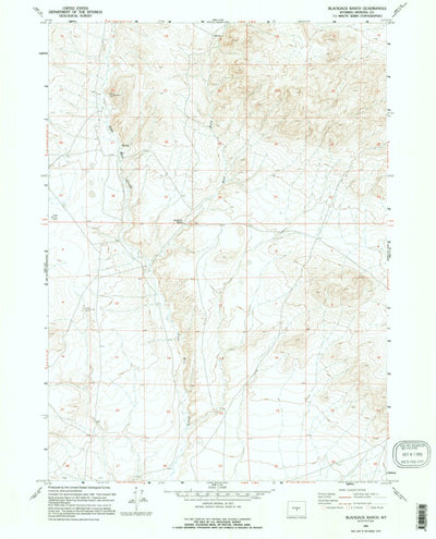 United States Geological Survey Blackjack Ranch, WY (1959, 24000-Scale) digital map