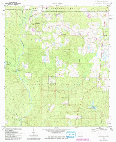 United States Geological Survey Blackman, FL-AL (1973, 24000-Scale) digital map