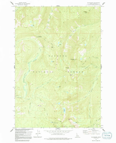 United States Geological Survey Blackmare, ID (1973, 24000-Scale) digital map