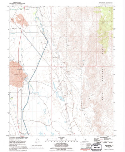 United States Geological Survey Blackrock, CA (1992, 24000-Scale) digital map