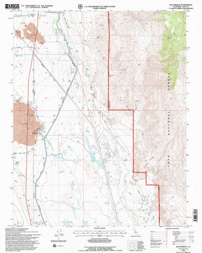 United States Geological Survey Blackrock, CA (1994, 24000-Scale) digital map