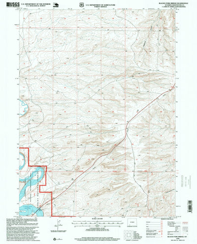 United States Geological Survey Blacks Fork Bridge, WY (1996, 24000-Scale) digital map