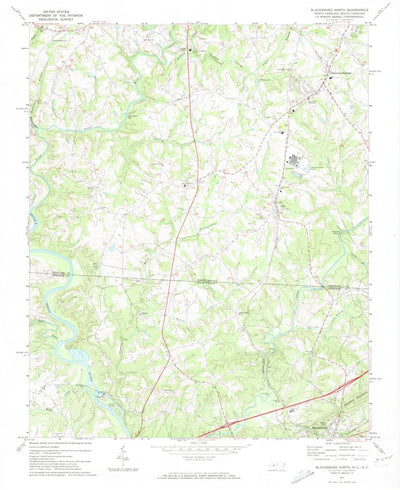 United States Geological Survey Blacksburg North, SC-NC (1971, 24000-Scale) digital map