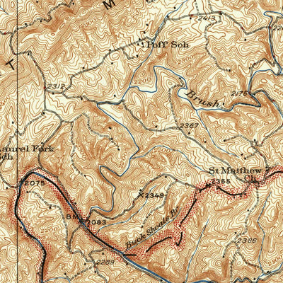 United States Geological Survey Blacksburg, VA (1937, 62500-Scale) digital map