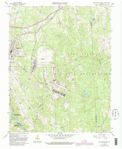 United States Geological Survey Blackstone East, VA (1966, 24000-Scale) digital map